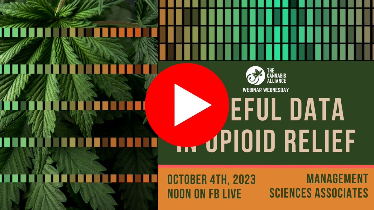 ICYMI: We've got you covered!  You can now watch the recording of Webinar Wednesday: Hopeful Data in Opioid Relief
thecannabisalliance.us/hopeful-data-i…