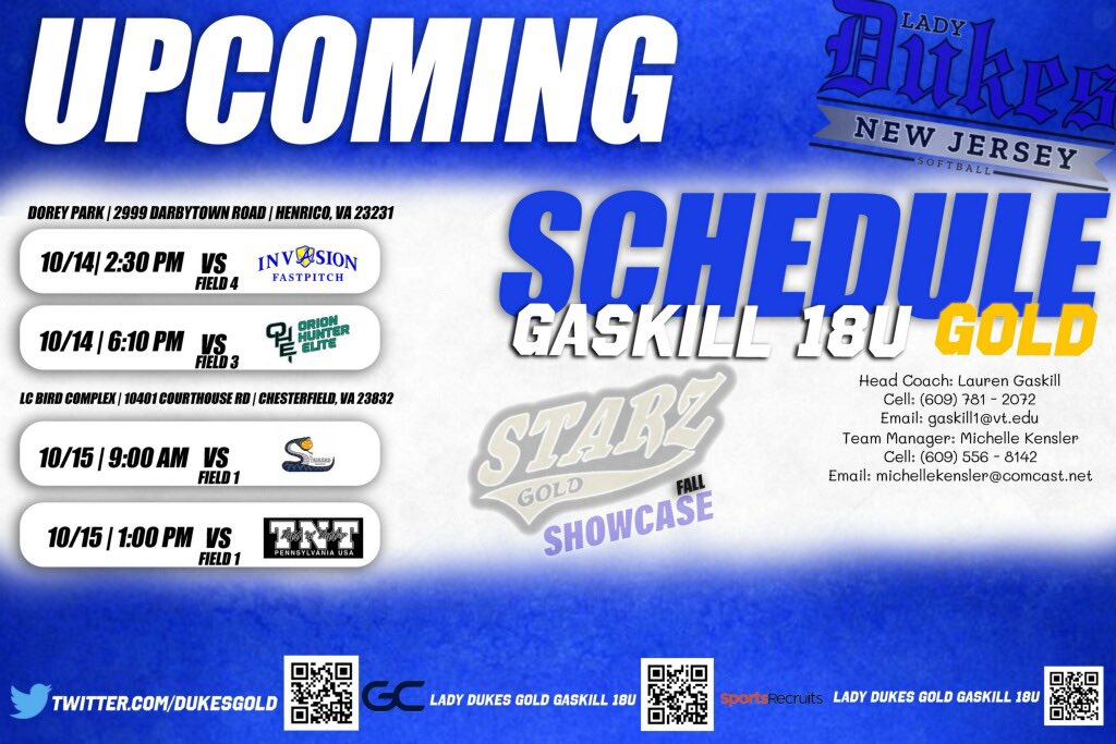Schedule for this weekend!