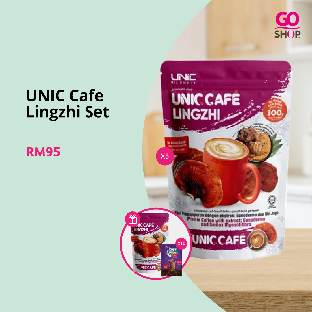 ☕ SIHAT &amp; LAZAT ☕

𝐔𝐍𝐈𝐂 𝐂𝐚𝐟𝐞 𝐋𝐢𝐧𝐠𝐳𝐡𝐢 𝐒𝐞𝐭
☕ Dapat mengurangkan keletihan
☕ Meningkatkan sistem imun
☕ Menurunkan kolesterol
☕ Meningkatkan tenaga
☕ Tiada gula tambahan

BELI SEKARANG > bit.ly/46VY9TL

#ShopwithGoShop #GoShop #UnicCafe #LingZhi
