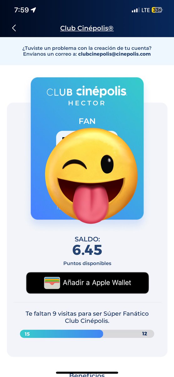 mizhellgarcia's tweet photo. @Cinepolis por qué no se actualiza y sigue diciendo fan cuando soy fanático ?  Me ayudan https://t.co/hdPzsh3Ebh