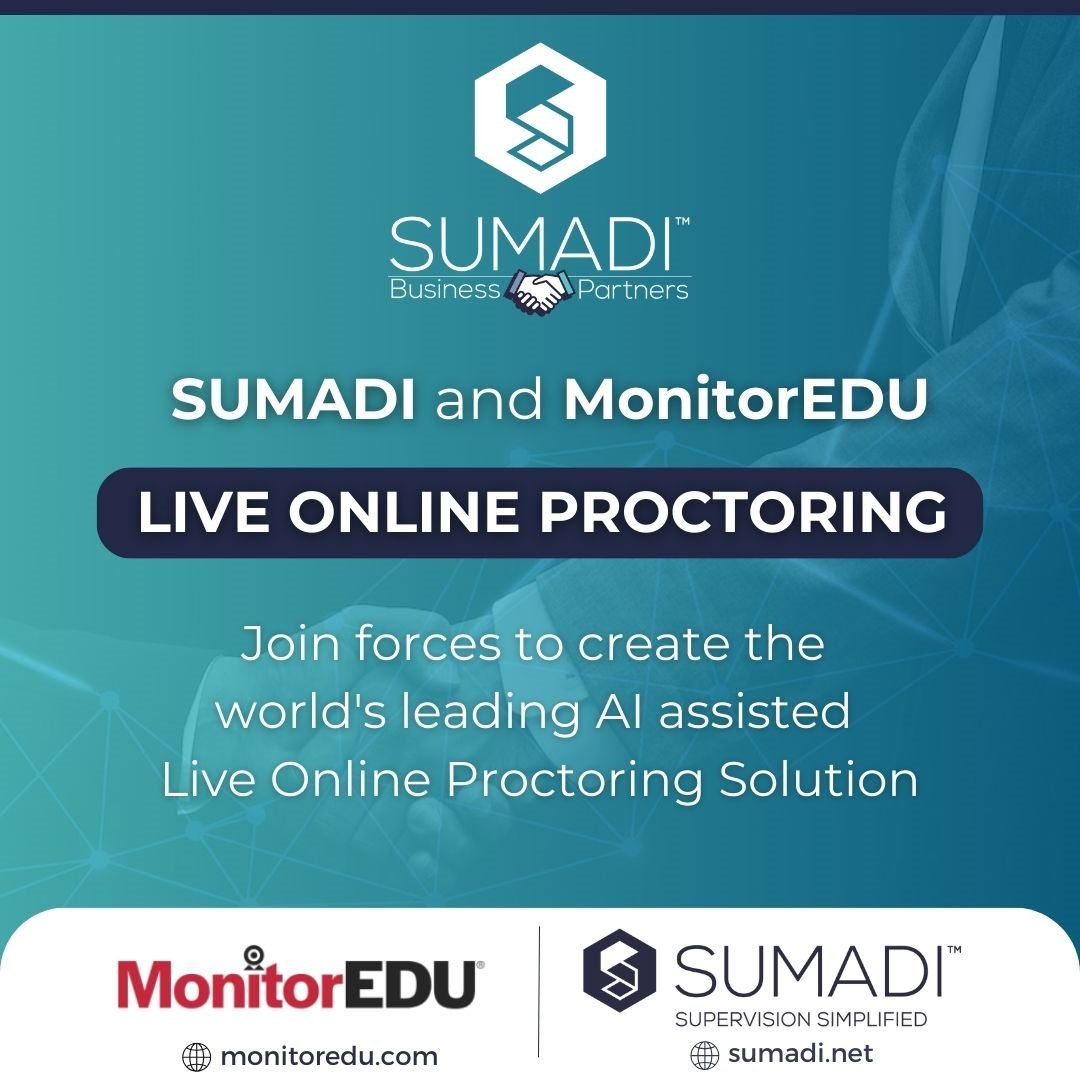 sumadiaiproctor's tweet photo. 🚀 Exciting Partnership Alert! 🌐
Get ready for a groundbreaking development as SUMADI and MonitorEDU, two industry leaders in proctoring solutions, join forces to unveil a revolutionary Live Proctoring solution. 

Click the following link to learn more 👇🏻
https://t.co/DNTpo0DwAm https://t.co/jEVeCJl12m