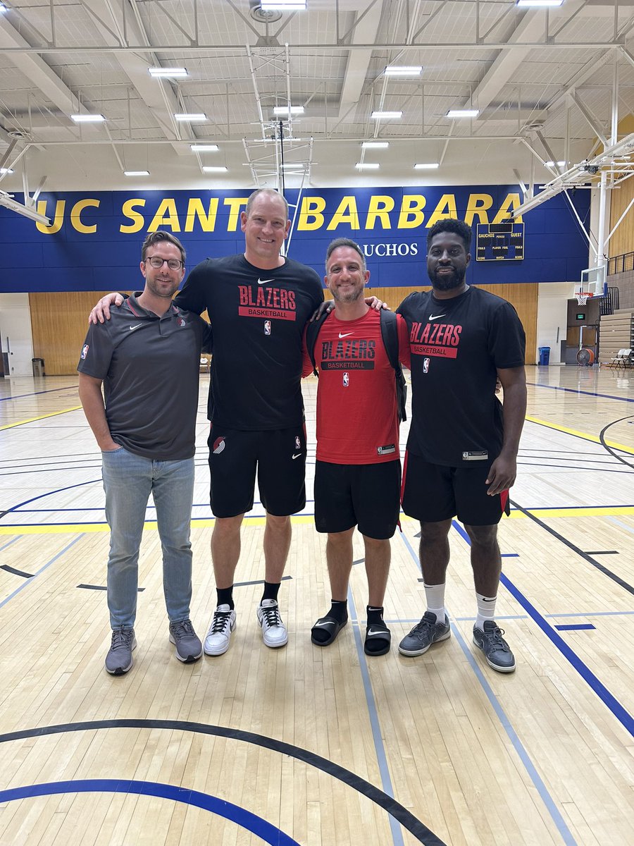 ripcityremix's tweet photo. 👀 Remix staff was down in Santa Barbara for the Trail Blazers mini-camp. What questions do you have for our General Manager Danny Connors (pictured on left) https://t.co/8HfbspyvoU