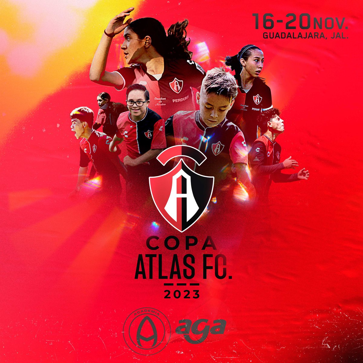 AtlasFCFemenil's tweet photo. ¡PRIMERA EDICIÓN DE LA #CopaAtlasFC EN GUADALAJARA!🏆
📆 16 al 20 de noviembre.
🔴 Categorías: Sub 6, Sub 8, Sub 10, Sub 12, Sub 14, Sub 18, Femenil Mayor y Personas con Discapacidad.
Toda la info aquí 👉🏼 https://t.co/wnNZ2j3slk… https://t.co/1Nw0WN2p4I
