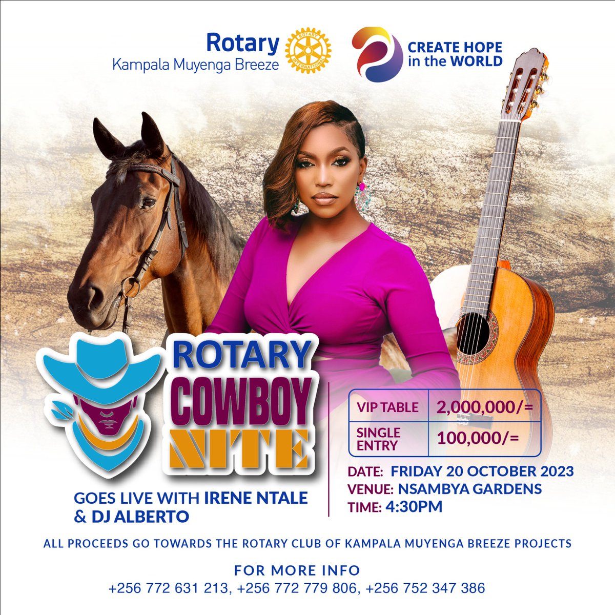 MuyengaBreeze's tweet photo. Dont miss to watch Irene Ntale on 20th October 2023
Reach out to any of us for a cowboy ticket and get yourself a table at only 2m
#cowboynite
@MuyengaBreeze
#creathopeintheworld https://t.co/ETeyiI2gZZ