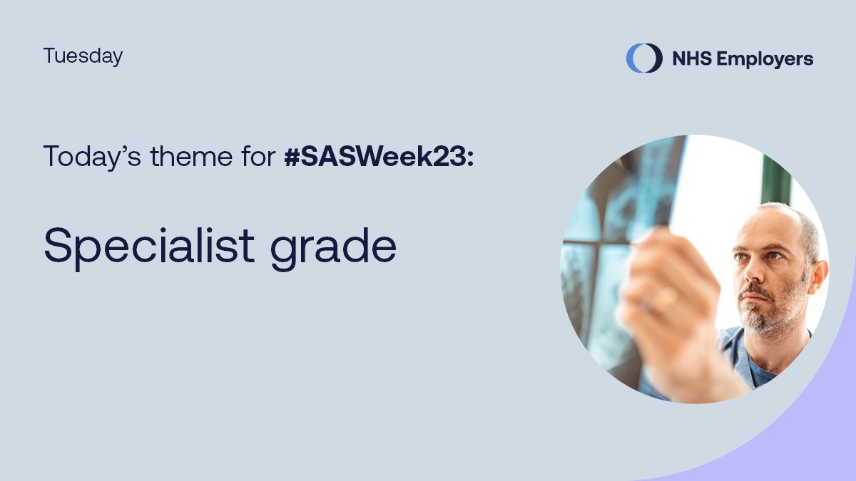 Day 2 of #SASWeek23 is the specialist grade:

💫It provides career progression for highly-experienced specialty doctors. 
💫Contributes towards SAS grade being a positive career choice.
💫It helps orgs recruit, motivate and retain senior doctors.

bit.ly/46QV0EC