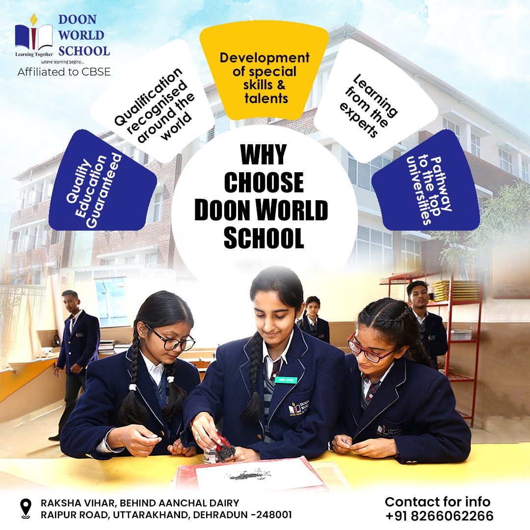 doonworldschool's tweet photo. Looking for a school that focuses on individual learning? Look no further! DOON WORLD SCHOOL offers a pathway to success and guarantees quality education. 
.
.
.
#Education #LearningTogether #DOONWORLDSCHOOL #postoftheday #doonworldschool #trending #trendingpost #post #learning https://t.co/RPusRwJSMq