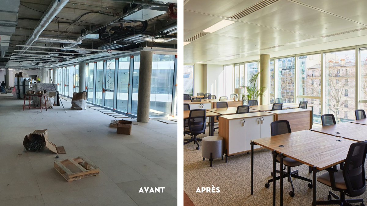 Wojo_co's tweet image. Notre site Wojo Montparnasse a subi une transformation remarquable ! ⚡ 
Nos avant/après en sont la preuve ! 

#coworking #avantaprès #transformation #créativité