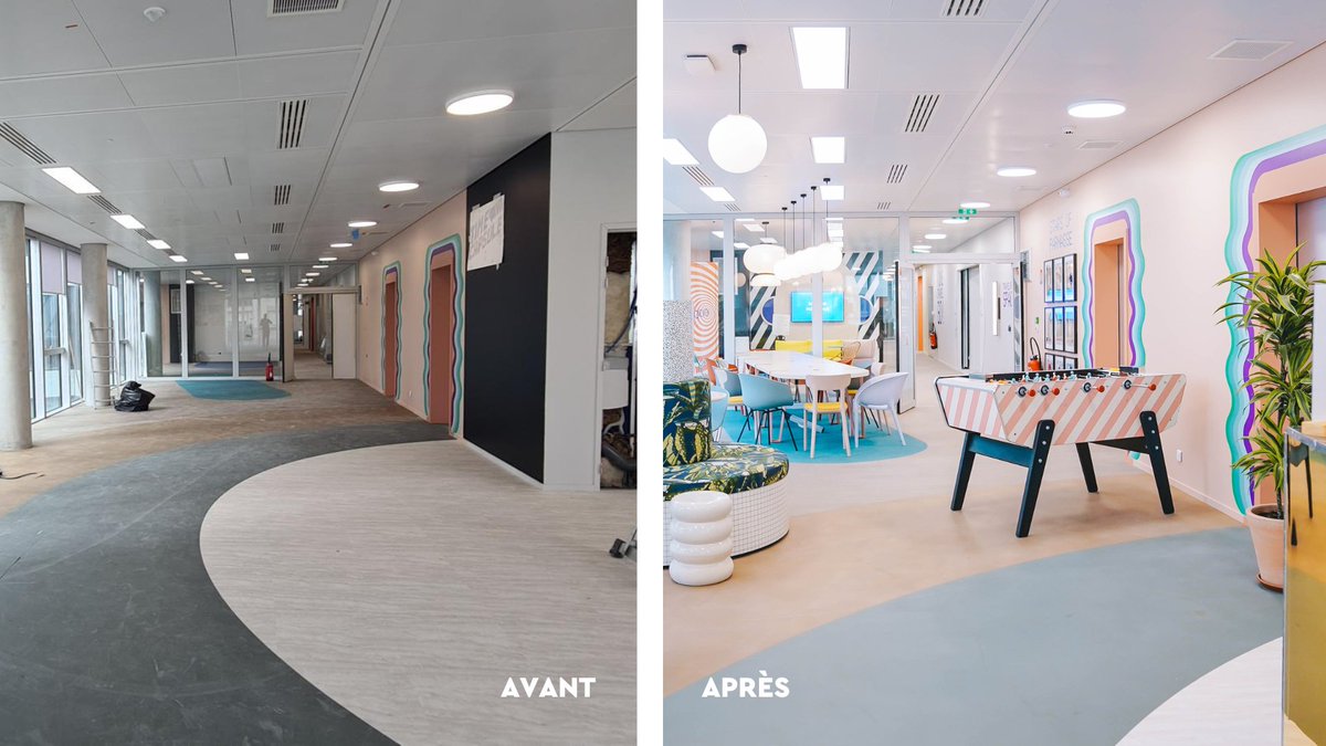 Wojo_co's tweet image. Notre site Wojo Montparnasse a subi une transformation remarquable ! ⚡ 
Nos avant/après en sont la preuve ! 

#coworking #avantaprès #transformation #créativité