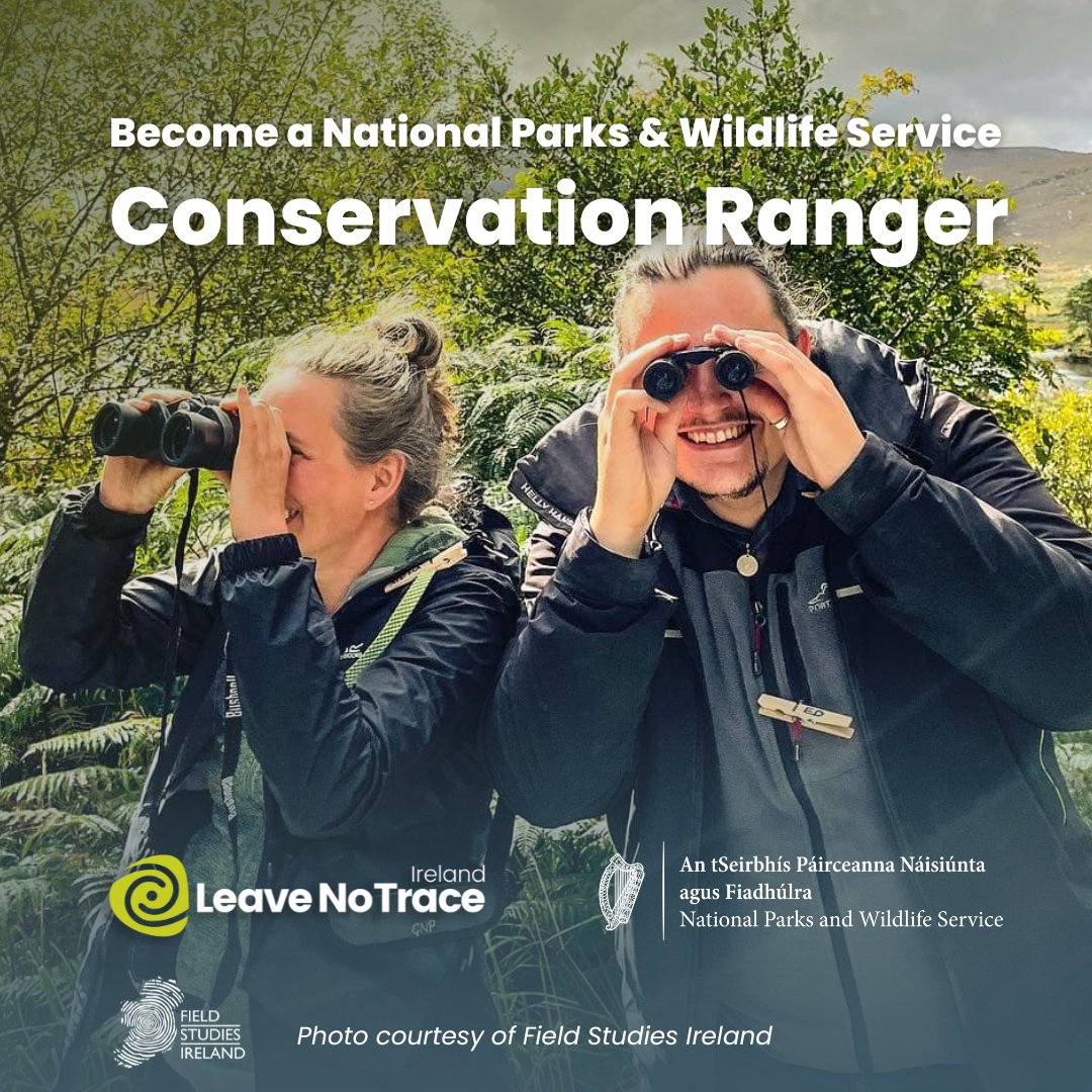 LeaveNoTraceIrl's tweet photo. 📣 Conservation Ranger Recruitment!

There's #ConservationRanger vacancies nationwide in the NPWS (part of the @DeptHousingIRL)

A great opportunity for anyone who did the #NatureAnimation course at @MTU_ie!

🗓️ Closing date: 19th Oct '23
ℹ️ More info: https://t.co/aTSG5tSc2g https://t.co/RjQUpG3Iz5
