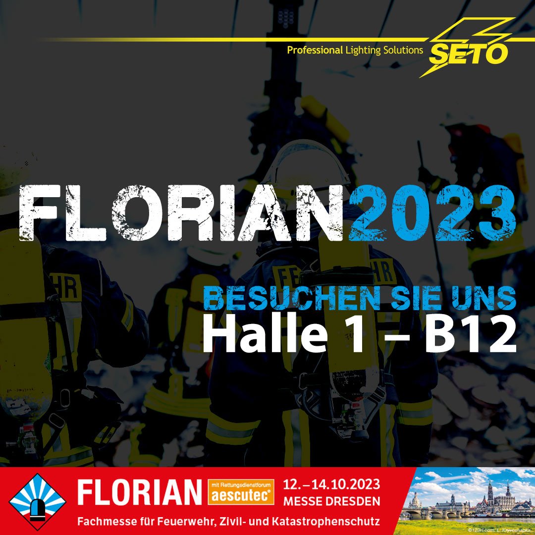 SetoLED's tweet photo. Der ⏱️Countdown läuft - 2 Tage - bis wir Sie auf der #FLORIAN23 in #Dresden begrüßen werden.

Bereiten Sie sich vor für eine Vielzahl an 🔦#Beleuchtungstechnik für Ihren 🚨#Einsatz.

#LED #SETOLITE #Lichttechnik #Feuerwehr #Katastropfenschutz #Zivilschutz https://t.co/2XsUZlRAW7