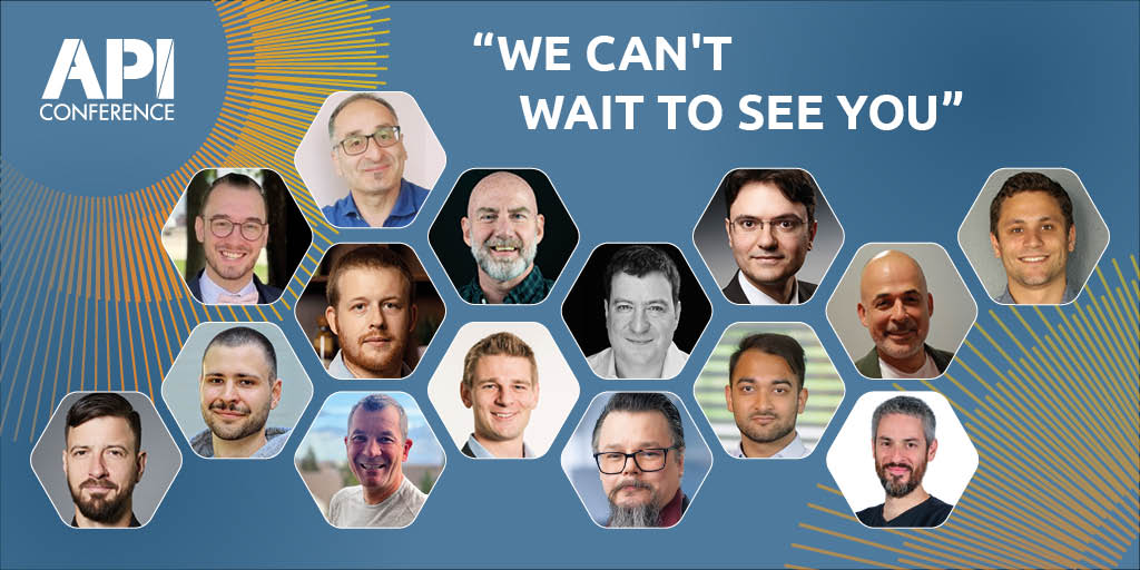 API Conference 2025 (@api_conference) on Twitter photo #APIcon starts next week, and we're eagerly awaiting it!
<a href="/hschwentner/">Henning Schwentner</a>, <a href="/ManuelOttlik/">Manuel Ottlik</a>, <a href="/despos/">Dino Esposito</a>, <a href="/mgboydcom/">Mark Boyd (he/him)</a>, <a href="/mattbiehl/">Matthias Biehl</a>, <a href="/ZvikaAlmog/">Zvika Almog</a>, <a href="/dret/">Erik Wilde</a>, <a href="/dluebke/">Daniel Luebke</a>, <a href="/swekster/">Wekoslav Stefanovski</a>, <a href="/chwenz/">Christian Wenz</a> & many more are ready!
Our speakers: ow.ly/IWkK50PKZRx #APIcon starts next week, and we're eagerly awaiting it!
<a href="/hschwentner/">Henning Schwentner</a>, <a href="/ManuelOttlik/">Manuel Ottlik</a>, <a href="/despos/">Dino Esposito</a>, <a href="/mgboydcom/">Mark Boyd (he/him)</a>, <a href="/mattbiehl/">Matthias Biehl</a>, <a href="/ZvikaAlmog/">Zvika Almog</a>, <a href="/dret/">Erik Wilde</a>, <a href="/dluebke/">Daniel Luebke</a>, <a href="/swekster/">Wekoslav Stefanovski</a>, <a href="/chwenz/">Christian Wenz</a> & many more are ready!
Our speakers: ow.ly/IWkK50PKZRx