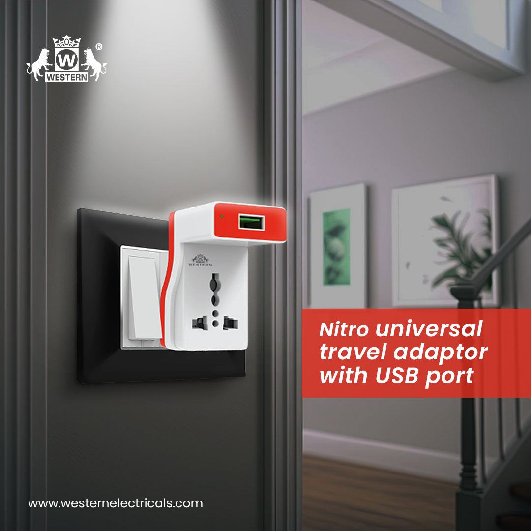 WesternEleInfo's tweet image. Make your home tech-savvy with the Nitro Universal Adapter. Its integrated USB port ensures you're always connected in the comfort of your own space. 🔌🏠 
.
#westernelectricals #ConnectedLiving #NitroAdapter #adapter #power #design #technology #electrical #architecture #usb