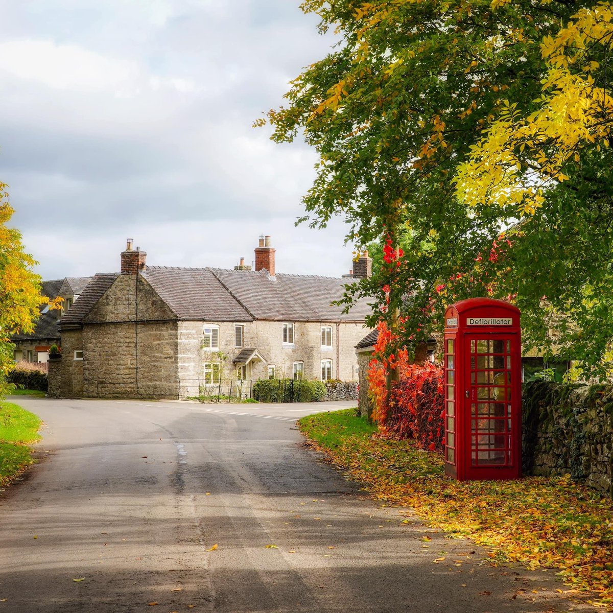 This is the pretty Derbyshire village of Bradbourne, looking perfect in its early autumn finery. It has the distinction of being one of only fifteen 'Doubly Thankful' villages in England, meaning that all the men from the village returned safely home after both world wars.
