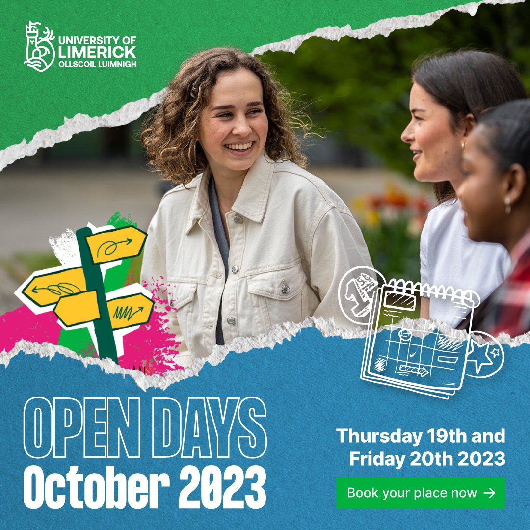 StudyAtUL (@ugstudyatul) on Twitter photo We’re back! <a href="/UL/">University Of Limerick</a> Open Days will take place on October 19th and 20th. We have a packed schedule of events for everyone considering study at UL, along with the chance to explore our multi-award winning campus for yourself. Book your place now #StudyAtUL ul.ie/opendays/under… We’re back! <a href="/UL/">University Of Limerick</a> Open Days will take place on October 19th and 20th. We have a packed schedule of events for everyone considering study at UL, along with the chance to explore our multi-award winning campus for yourself. Book your place now #StudyAtUL ul.ie/opendays/under…