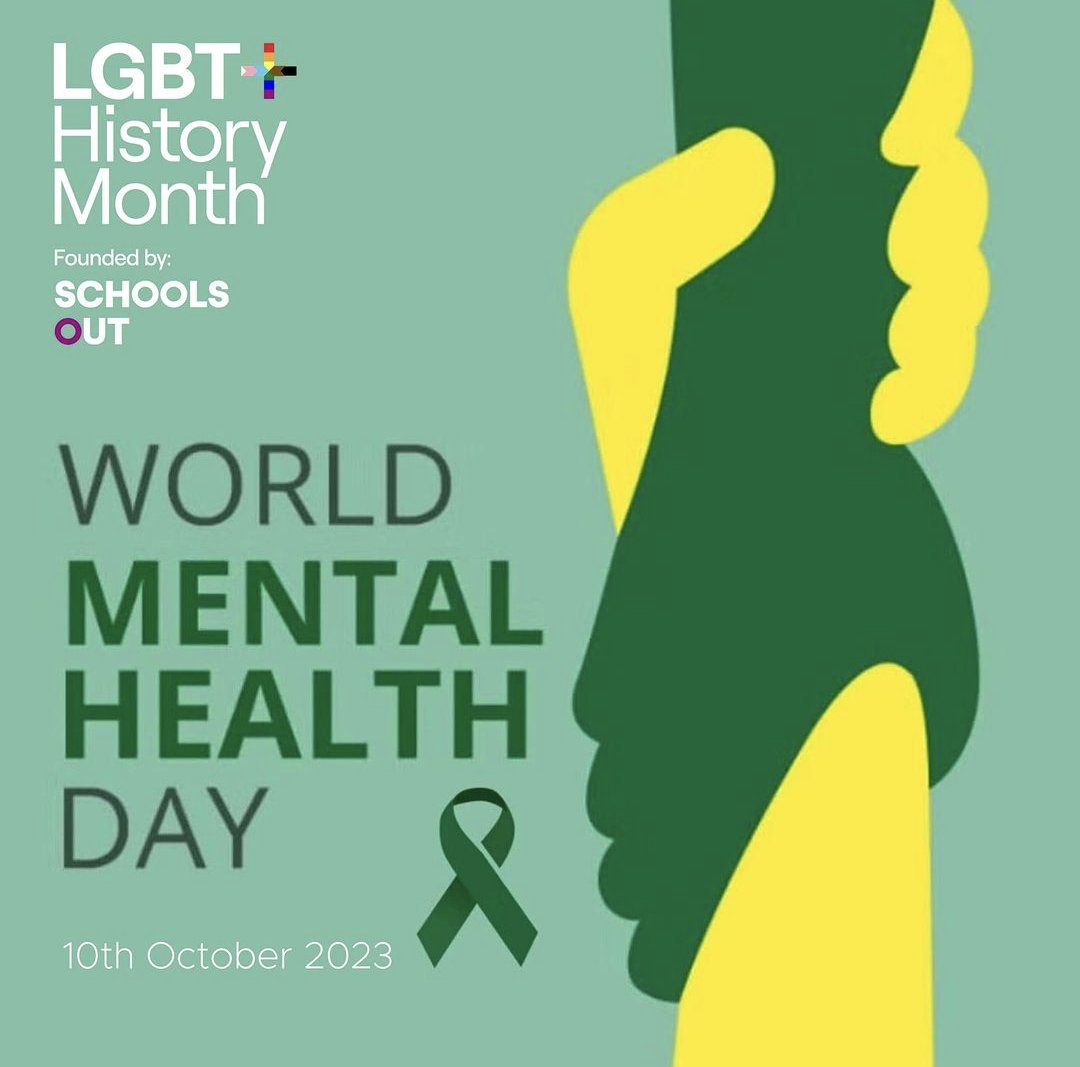 ‘Mental health is a universal human right’.  

#WorldMentalHealthDay raises awareness of mental health and is a chance to talk about mental health, how we need to look after it, and how important it is to get help if you are struggling. 

#Usualise 
#LGBTQIA
#educateOUTprejudice