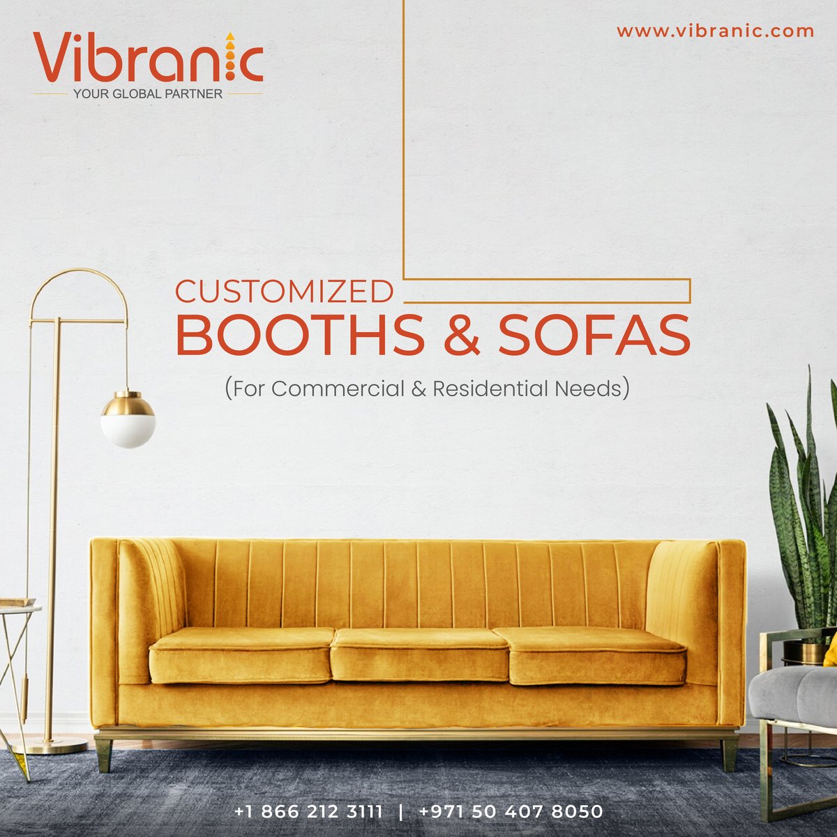 Unleash your creativity with Vibranic's custom booths and sofas, perfect for commercial and residential settings. Elevate your space your way.

call us at +1 866 212 3111, +971 504078050

#Vibranic #GlobalPartner #VibranicDesigns