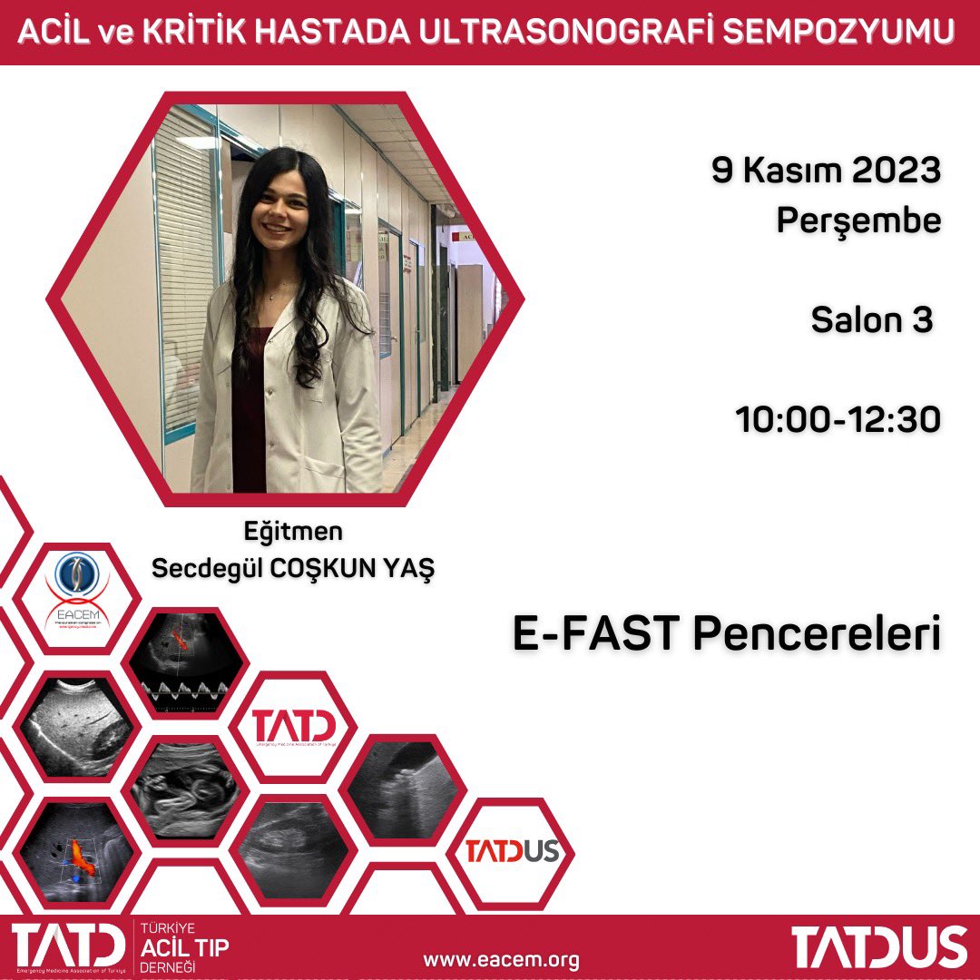 TrTatdus's tweet photo. Sempozyum Panelleri Titizlikle Planlanıyor 🌟
Kurs: Acil Ultrasonografi Oryantasyon Kursu ✨
Konu: E-FAST Pencereleri 💫
TATDUS Eğitmeni Dr. Secdegül Coşkun Yaş bizlerle 💥 https://t.co/OndnFMO5zU