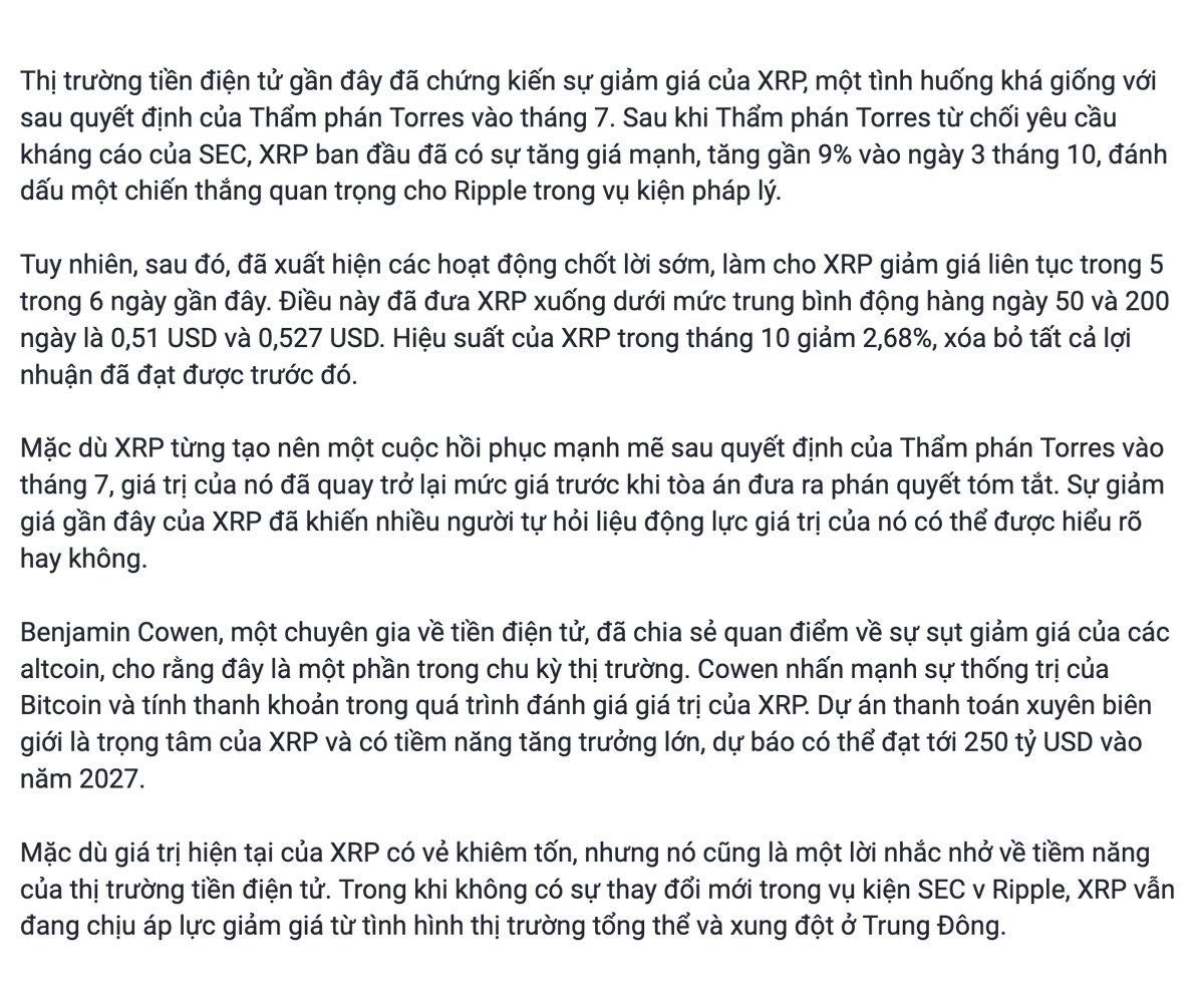 view_crypto's tweet photo. 🔥🔥#CryptoNews : " Tại sao giá $XRP giảm? Đây là những lý do hàng đầu "
#XRP #Cryptocurrency #CryptoMarket #SEC #Ripple #CryptoPrice #View_Crypto
👍👍Theo dõi ngay để cập nhập thêm thông tin và kiến thức về tiền điện tử!!! https://t.co/XN6EJJ5qBv