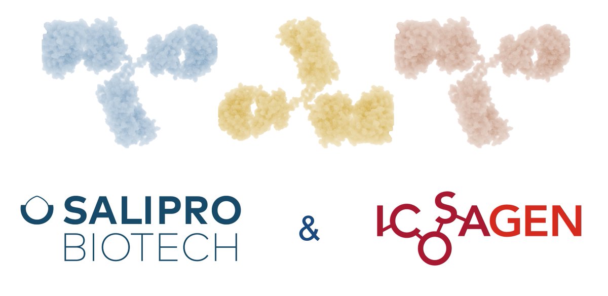 SaliproBiotech's tweet image. Salipro Biotech and @icosagen announce the initiation of a multi-target #collaboration for the discovery and characterization of monoclonal #antibodies against several #GPCRs and SLC #transporters.
Access the full press release at: salipro.com/news/salipro-b…