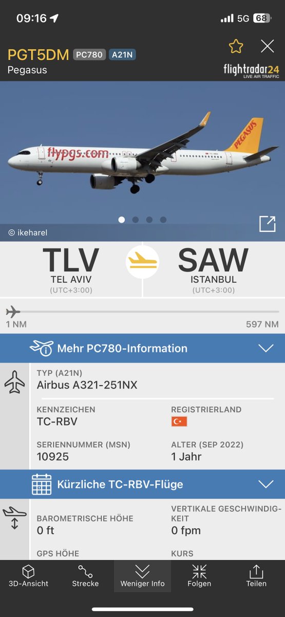 lukas_abulesz's tweet photo. In dieser A321neo von Pegasus dürfte sich der @philbrokes befinden.
Guten Flug und viel Glück!
Tracking:
Flug #PC780 von Tel Aviv nach Istanbul
https://t.co/DBBLePwk18 https://t.co/fn8D9Iyhqc