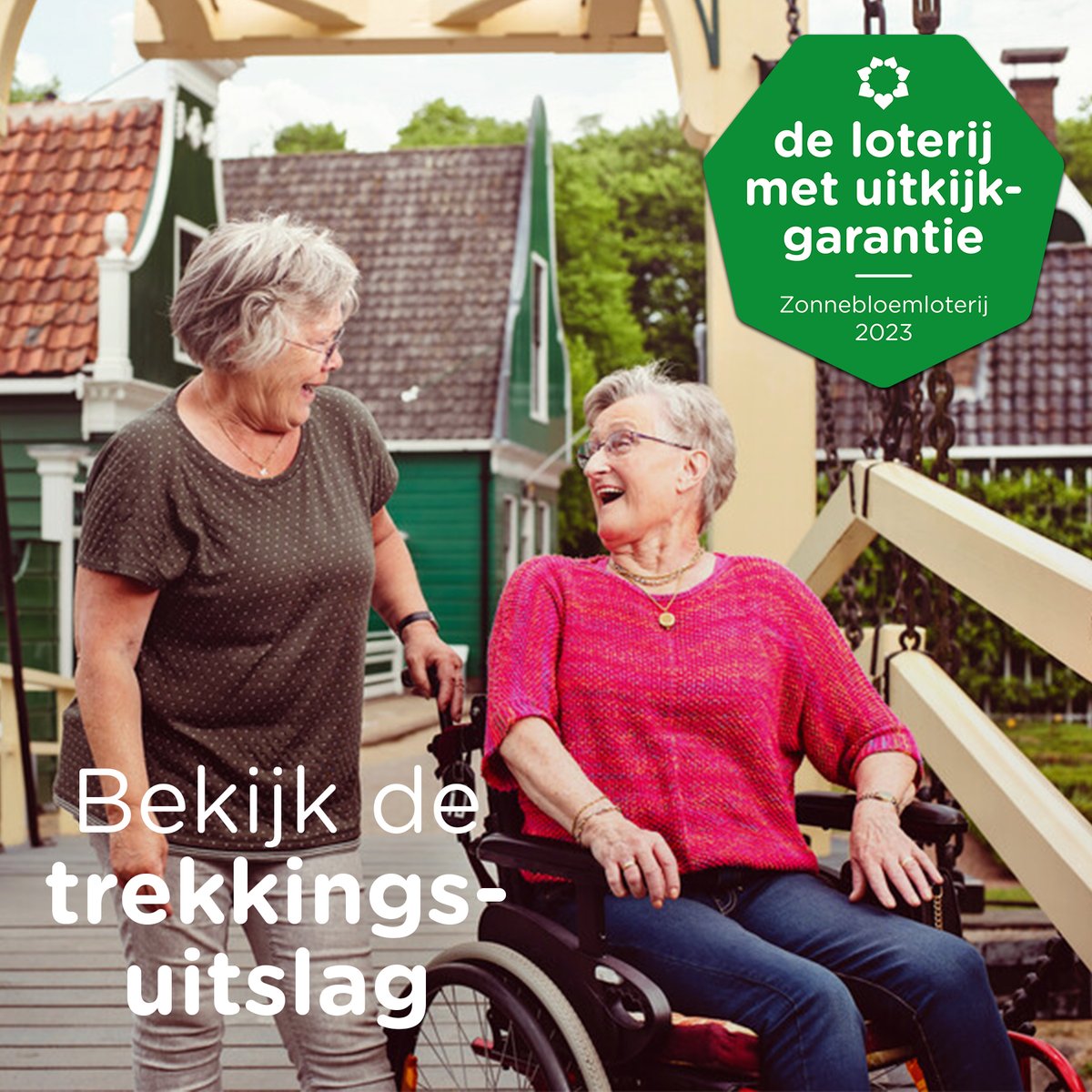 De trekking van de Zonnebloemloterij is weer geweest. Dit jaar bracht de loterij € 2.061.012 op, de hoogste opbrengst sinds 2016!  Hiermee maken we sociale en recreatieve uitjes voor mensen met een lichamelijke beperking mogelijk. Bekijk de uitslag via zonnebloem.nl