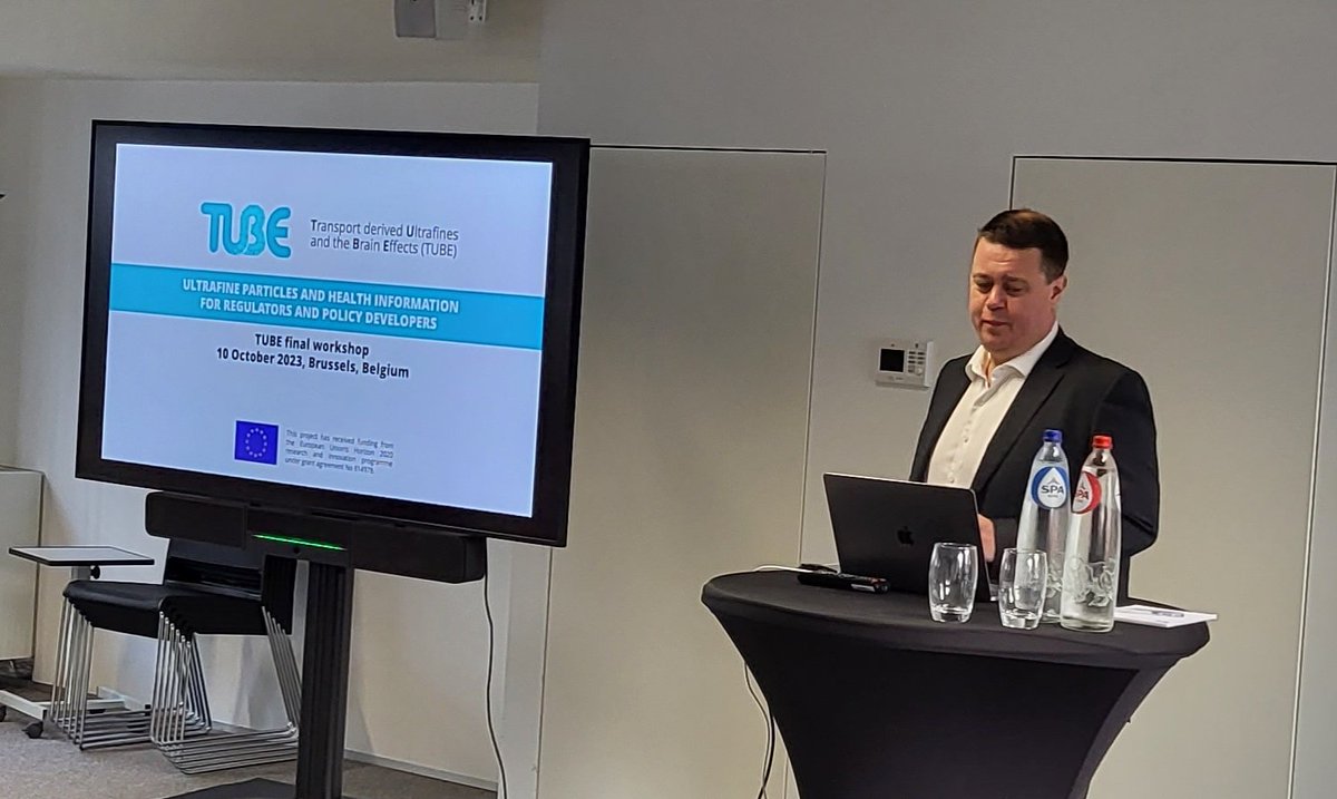 Professor Pasi Jalava starting the TUBE stakeholder workshop "Ultrafine particles and health information for regulators and policy developers" at beautiful Brussels. #H2020