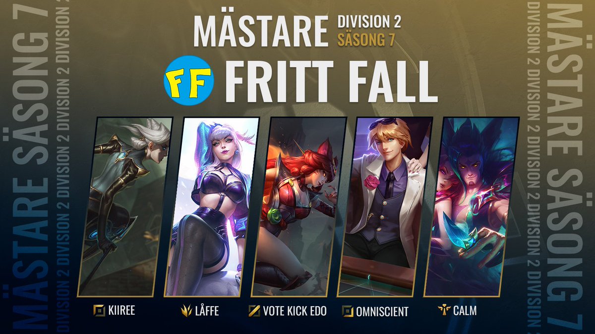 🏆 MÄSTARE DIVISION 2 🏆

Ett lag som varit med i SOL i många säsonger och har ett starkt band med både ligan och communityt får i säsong 7 kalla sig för mästare 🌟

En lyckad grundsäsong där de landade på 3e plats i division 2A avslutades starkt i slutspelet  där de besegrade