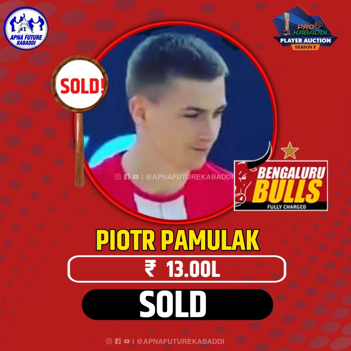 1st Poland Player to get Sold in PKL Season 10 Player Auction
.
.
.
.
.
.
.
.
#piotrpamulak
#bengalurubulls
#pklplayerauction 
#pkl2023 #Prokabaddi
#pklseason10 
#Kabaddi360