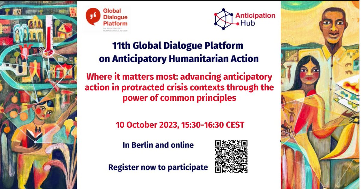 Have some free time this afternoon & interested in #AnticipatoryAction? Join GPPi's @MarieWgn for a Global Dialogue Platform panel on how anticipatory action can help in protracted crises. 📅 Today at 15:30 CEST 📍 Berlin & online 🔗events.anticipation-hub.org/global-dialogu…