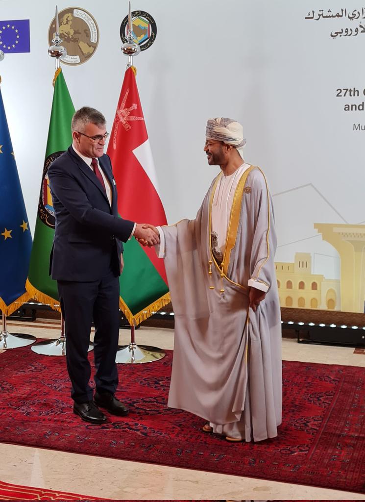 Glad to participate at #GCC-EU Joint Council &amp; Ministerial #Muscat #Oman. We’ll exchange on wide range of topics – regional situation &amp; stability, green deal and the ways to strengthen mutual cooperation, including in humanitarian field.