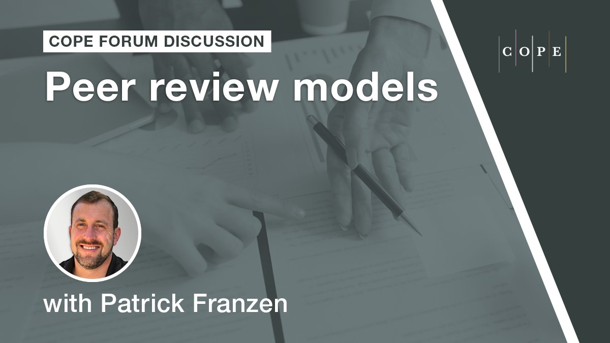A discussion on peer review models, introduced by Patrick Franzen
*should different models be considered for different publication types?
*challenges in peer review
*opportunities and threats for the future
ow.ly/LMS450PR0tm
#PeerReviewWeek
#PeerReviewWeek2023