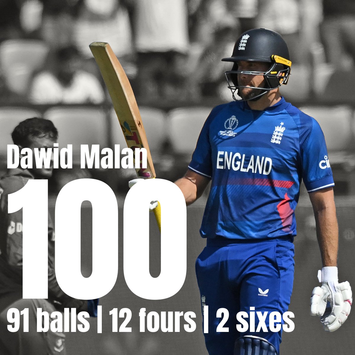 Yet another 💯 for England's highest run-getter in 2023 👏👏

#ENGvsBAN #CWC23 #BANvENG #DawidMalan