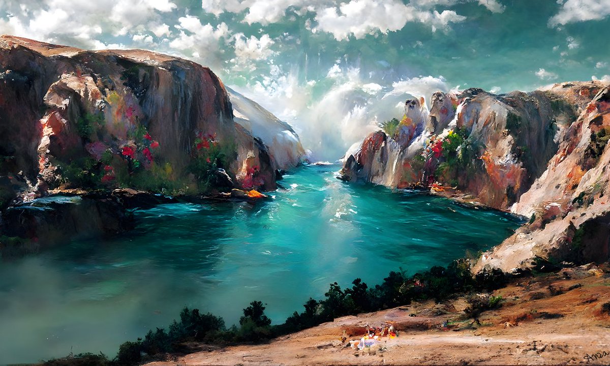 AnzaAIArtist's tweet photo. I'll provide you with a plethora of ideas for incorporating original artwork into your home decor. 
#landscapeenthusiast #natureinspiration #artisticwonder #decoratewithart #ArtistInspired#HomeDecor https://t.co/BSwq3rlIe9