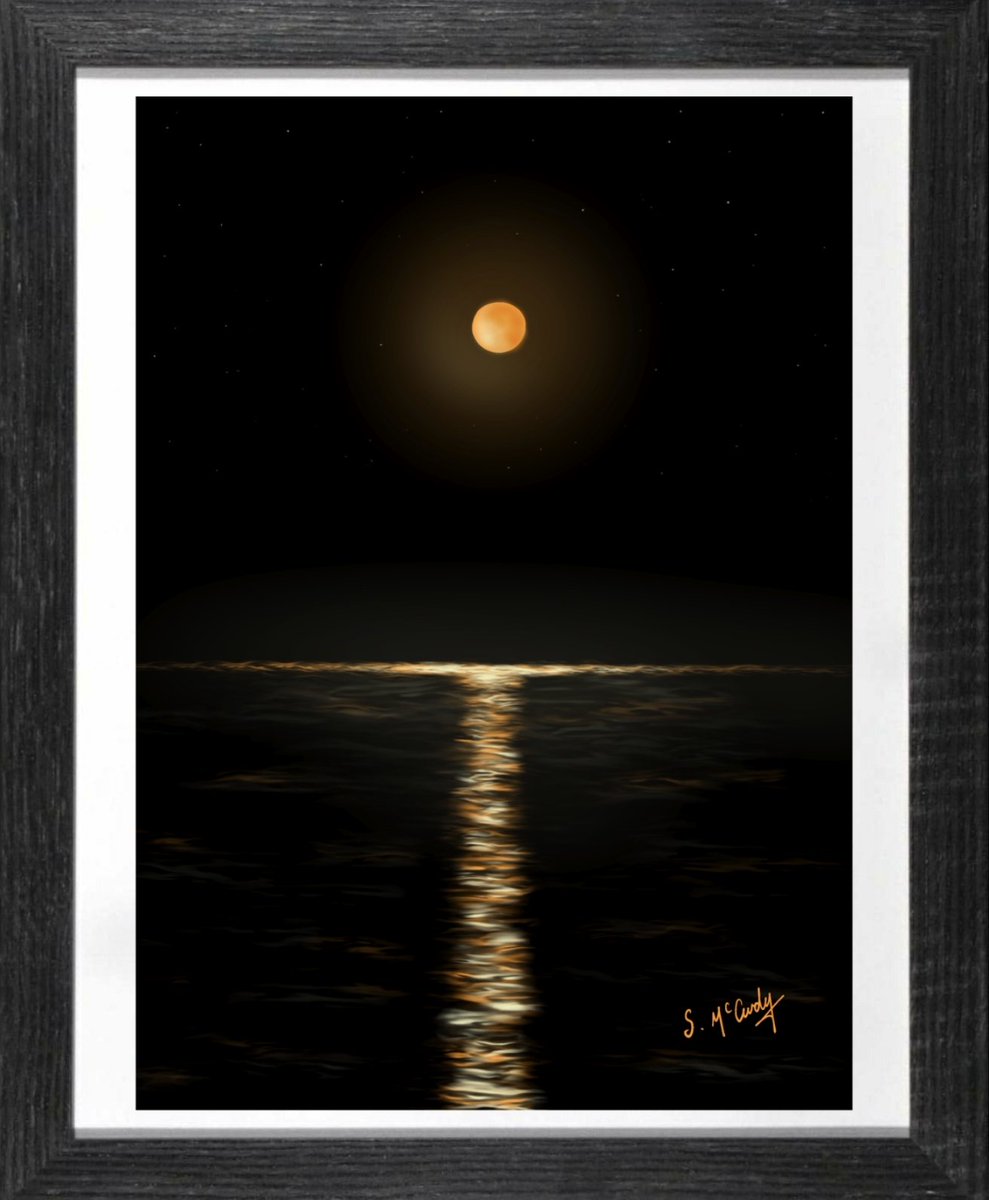 Monday night sketch... 'Moonlight Night' New ... 3 colours ... Minimalist 👌 @artonatin @barrabest @BelfastHourNI @CamlakeCanvas @DitchWeasel @FeelHypnosis @herobelfast @jgphotoni @KarolynGaston1 @cafe_browns @pcarlin70 @peterlennon1 @MalluskInfo @Art1Belfast