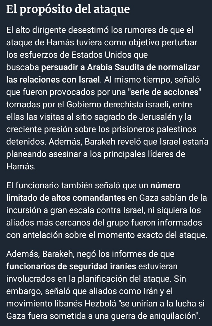 maxtecum's tweet photo. 🔴ULTIMA HORA🔴
Dirigente de Hamás revela cómo se preparó el ataque a Israel
Ali Barakeh llamó al Ejército israelí un "tigre de papel", asegurando estar sorprendido por su "enorme colapso".#Rusia #Ucrania #OTAN #ONU #EEUU #Israel #Gaza #RTes https://t.co/lGCIFEpQl7
