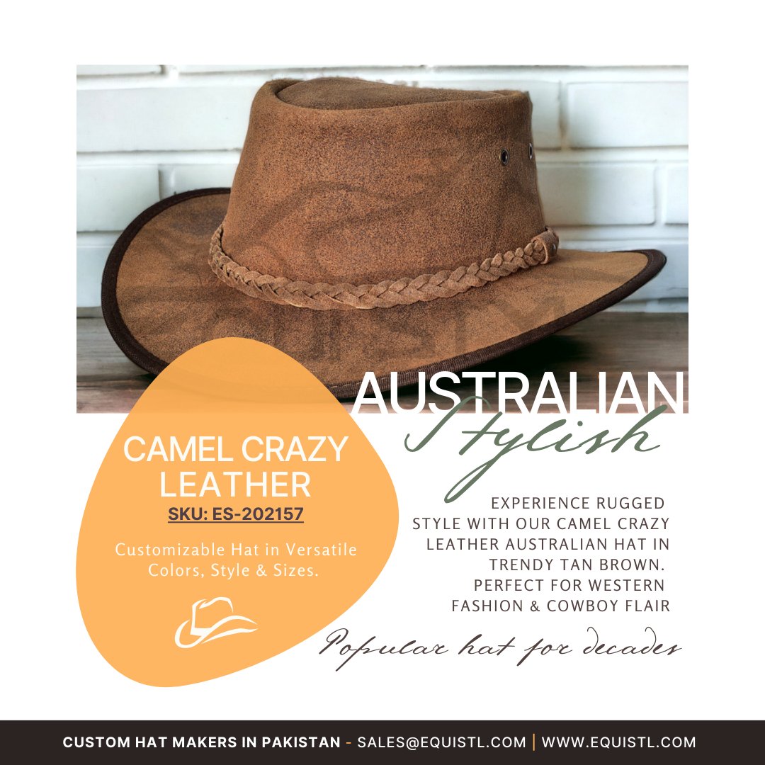 Equistl's tweet photo. This Australian western hat features a minimal-style braided hatband, a traditional crown with two eyelets, and a wide brim with plain dark brown binding on its edges.

Dm: sales@equistl.com 
https://t.co/9t9W0bnKLo

#westernhats #cowboy #safari #wildwest #hatmakers #equistlhats https://t.co/iptS6Zcb7t