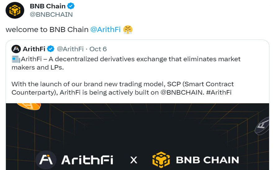 New #airdrop: ArithFI (Random 400)
Reward: 50 ATF (~$2) 
News: BNBChain
Distribution date: October 23th

🔗Airdrop Link: t.me/ArithFIAirdrop…

Also The top 50 referrals will each get more ATF tokens