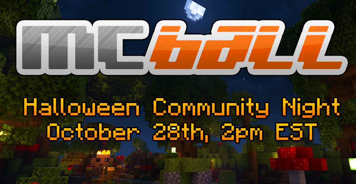 MCBallOfficial's tweet photo. Join us Saturday, October 28, 2023 2:00 PM EST for MCBALL Halloween Community Night.🎃Make sure to bring your best costume and update your skin.
Join our Discord! https://t.co/ooO9yEo93E
IP: https://t.co/E9SFyreq0V
#minecraft https://t.co/TCoEbcw3Gf