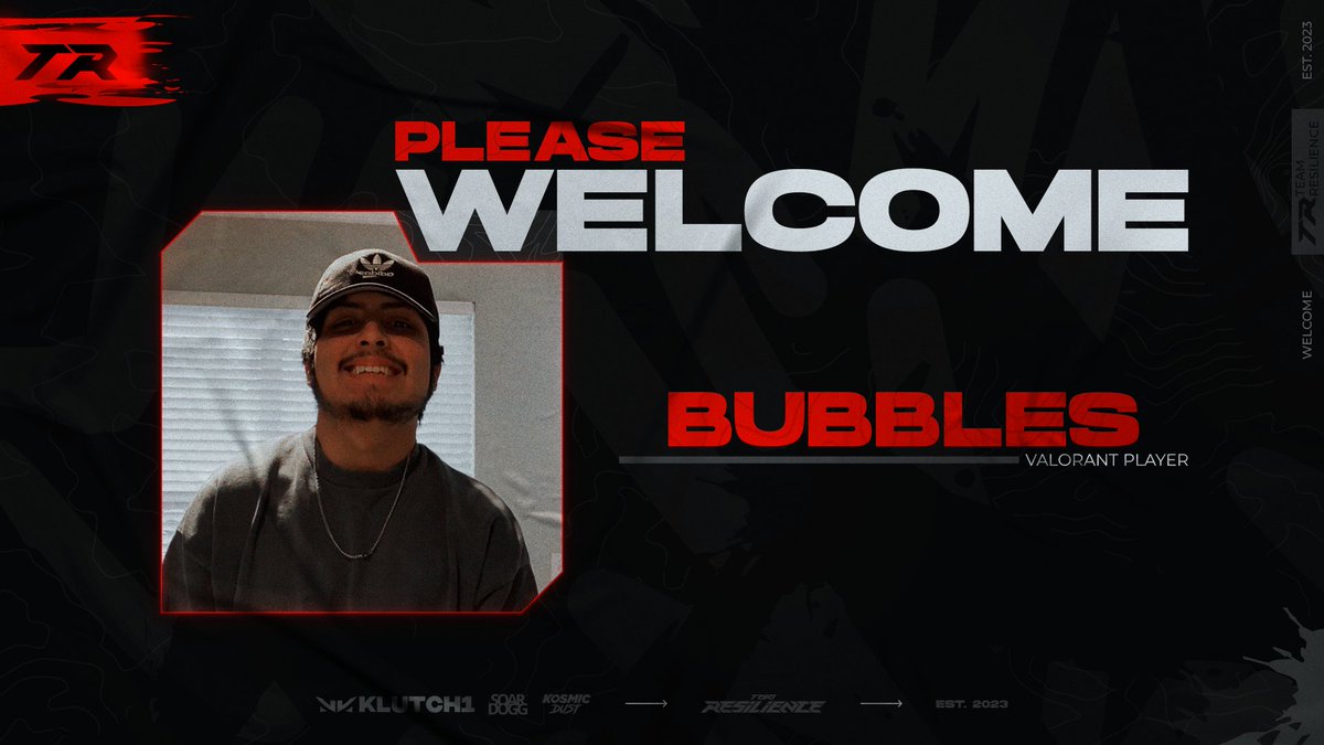 📢The wait is over, we've got our guy!

Lets give a warm welcome to our newest addition to the Valorant Roster and the newest member to Team Resilience, <a href="/Bubblesctx/">alex</a>⚔️