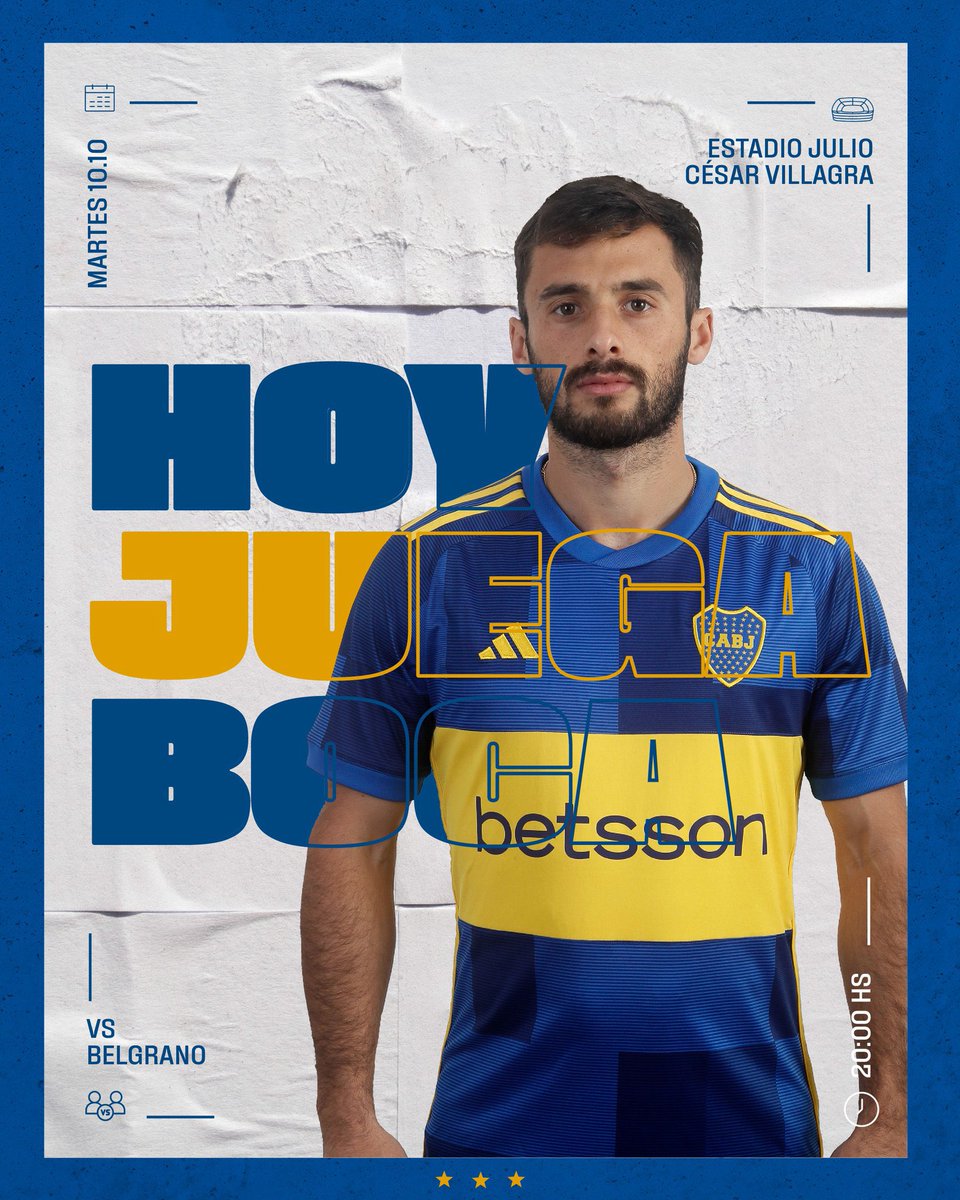 CONSULADOBJSCZ's tweet photo. #ConsuladoBocaJuniorsSantaCruz
¡𝗛𝗢𝗬 𝗝𝗨𝗘𝗚𝗔 #𝗕𝗢𝗖𝗔! ⚽💙💛💙 https://t.co/7I81Qu0Ck9