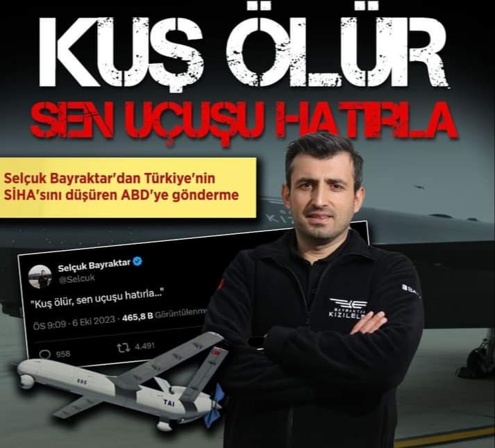 Selçuk Bayraktar'dan Türkiye'nin SİHA'sını düşüren ABD'ye gönderme: Kuş ölür sen uçuşu hatırla

#bayraktar #siha #iha #kızılelma