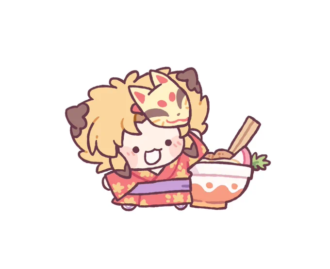 倉谷先生の絵を見て描いてみましたきつねうどん!#クラッシュビーダマン 