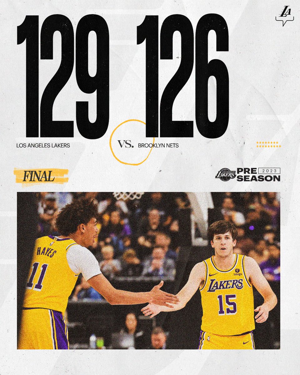 Lakers's tweet photo. W for the Purple &amp; Gold https://t.co/m2oKjzHgEo