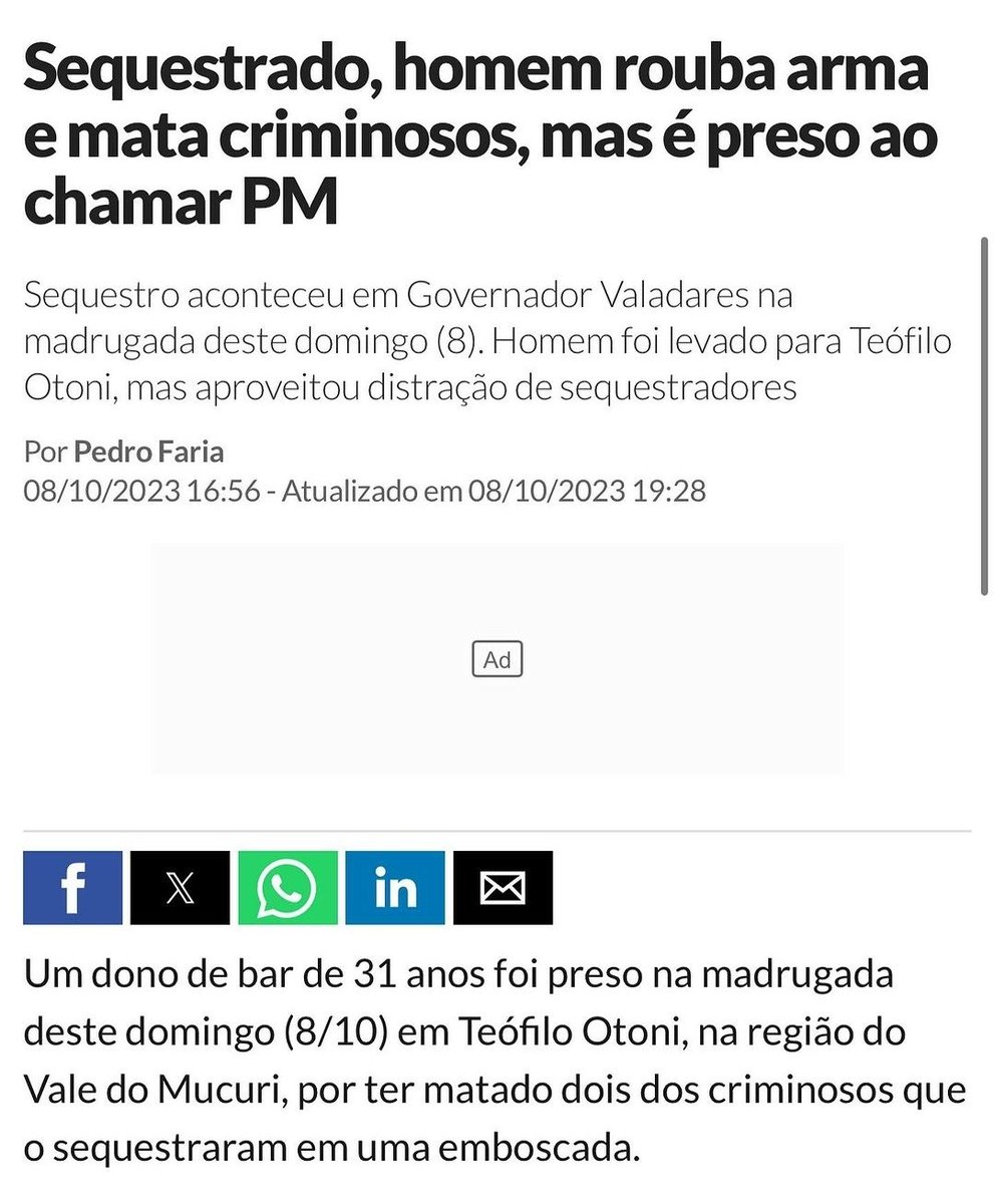 Bem-vindo ao país em que você vai preso ao se salvar de um sequestro. Todo dia o poste mijando no cachorro...