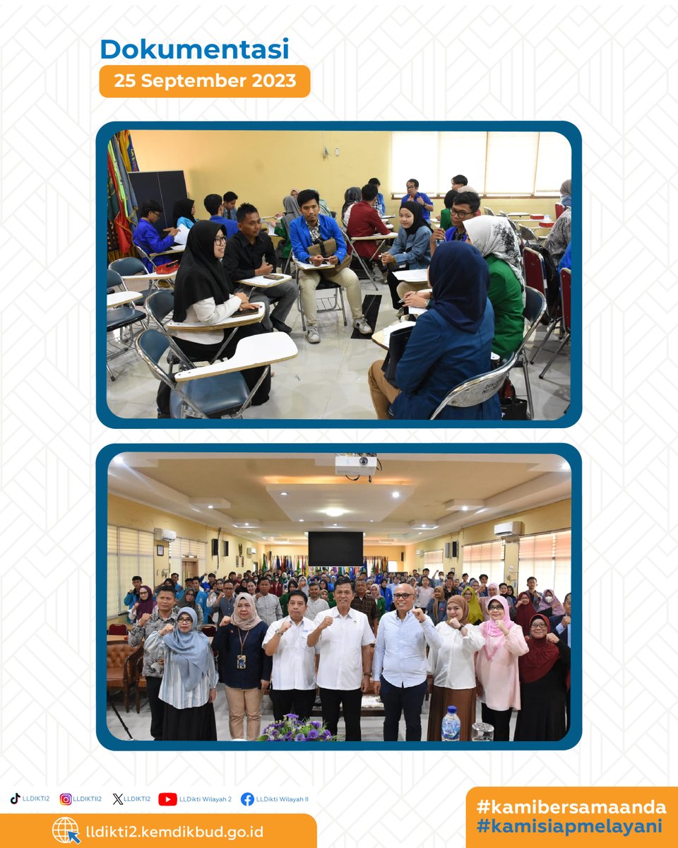 LLDIKTI2's tweet photo. Hiii #dulurlldikti2, pada tanggal 25 September 2023, telah berlangsung Match-Up UMKM Merdeka batch 2 Sumatera Selatan tahun 2023 di Ruang Sidang A, Lembaga Layanan Pendidikan Tinggi Wilayah II. https://t.co/TDT6msf189