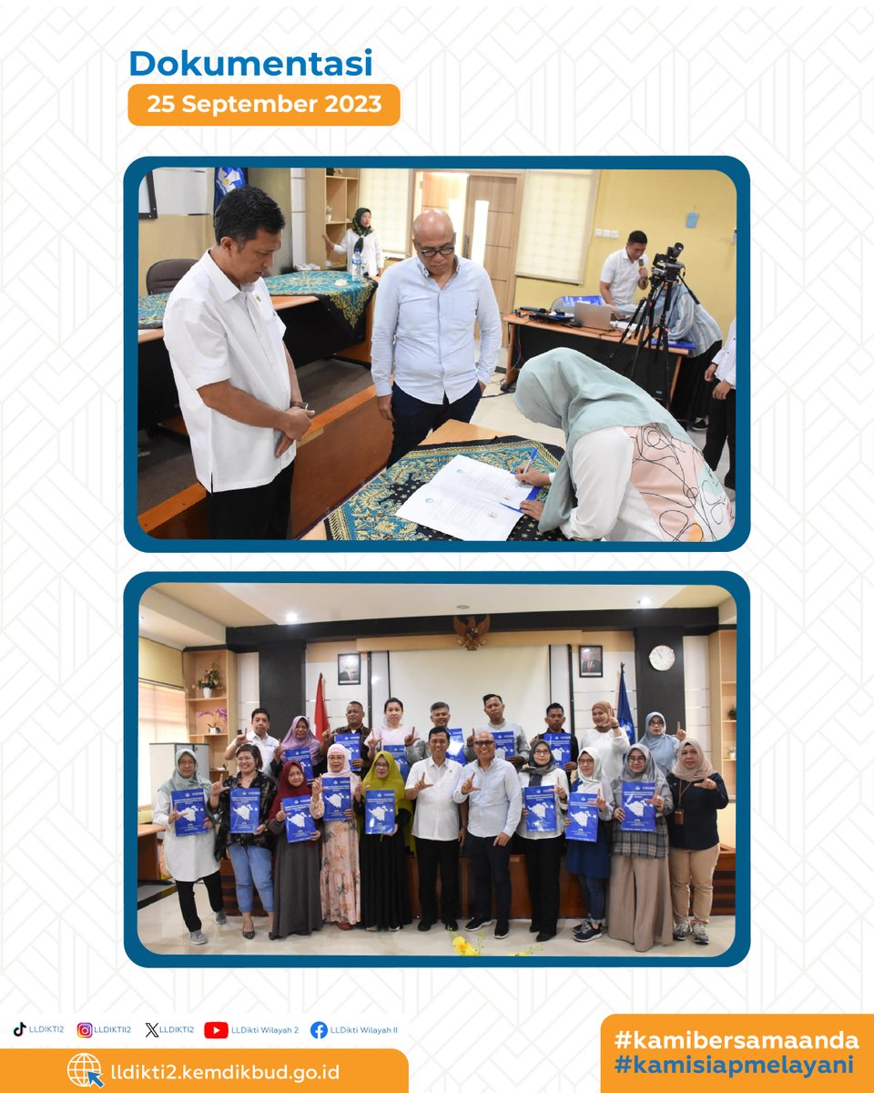 LLDIKTI2's tweet photo. Hiii #dulurlldikti2, pada tanggal 25 September 2023, telah berlangsung Match-Up UMKM Merdeka batch 2 Sumatera Selatan tahun 2023 di Ruang Sidang A, Lembaga Layanan Pendidikan Tinggi Wilayah II. https://t.co/TDT6msf189