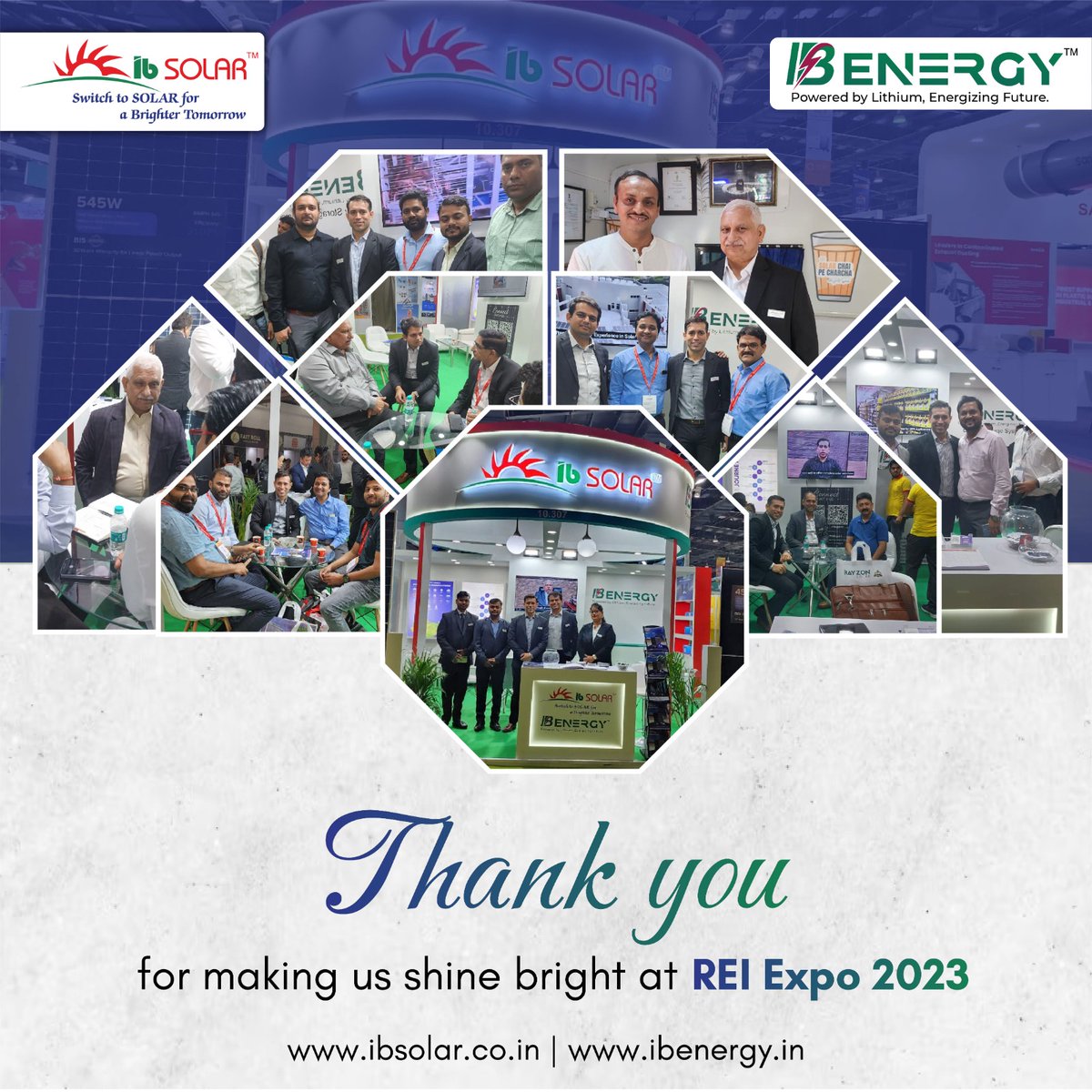 Thank you for making us shine the brightest this here.

Had a grateful REI Expo 2023.

Call us at +919910222871
Or Visit: ibenergy.in
Mail: info@ibenergy.in 

#REI2023 #expo #REI2023 #ibsolar #solarindia