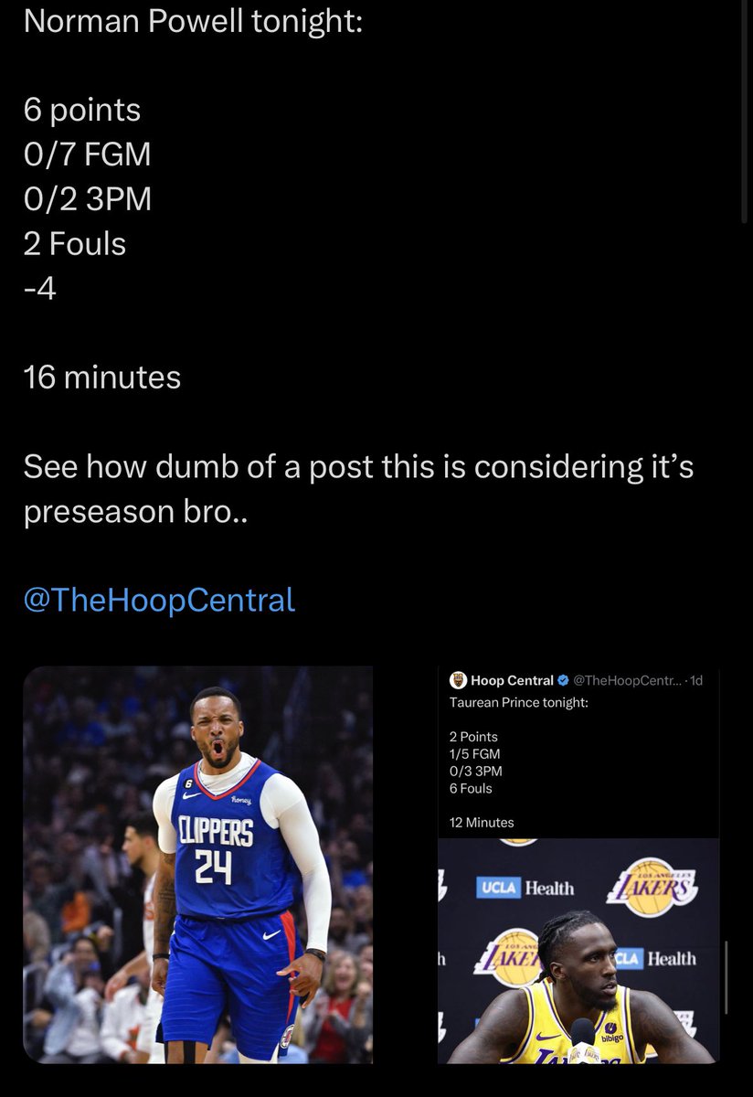 notlakersgm's tweet photo. Taurean Prince tonight:
 
13 Points
5/7 FGM
3/5 3PM
19 minutes.

@TheHoopCentral https://t.co/kCUIrDaEGa