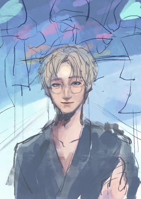 原稿で夏は忙しかったことと夏が終わったことを言い訳にしたボツ絵