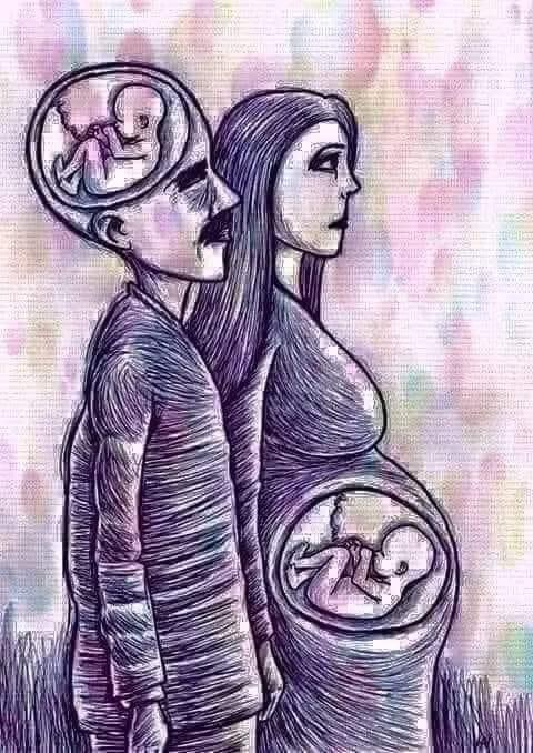 JakeBrownies's tweet photo. Found this and it really spoke to me. So true. She’s pregnant but all her man can think about is “what if guys grew fetuses in their heads”. Such a brave and insightful depiction of our culture https://t.co/pNc5V6eFMj